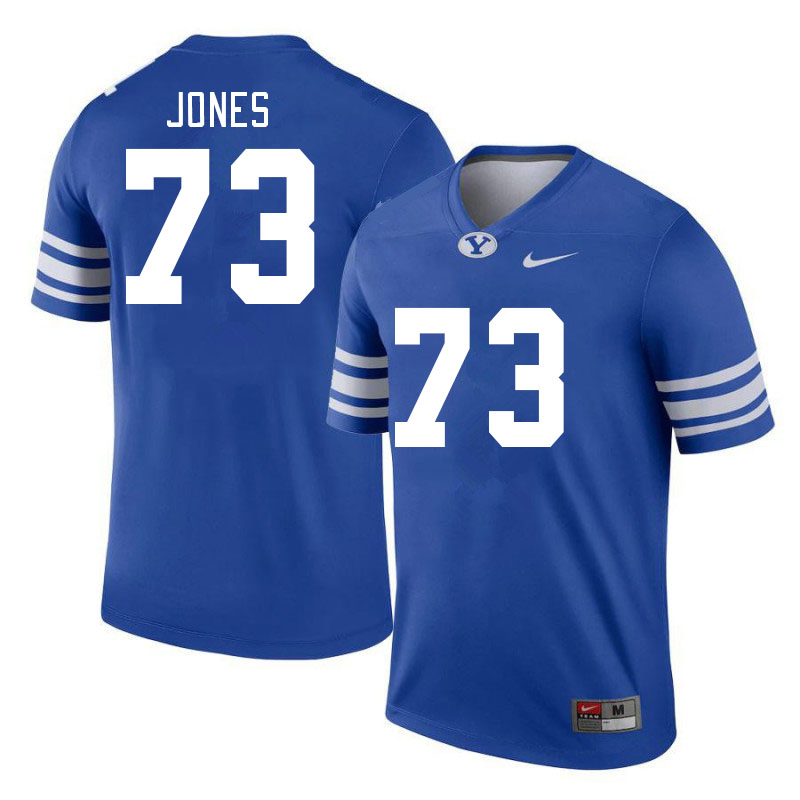 Men #73 Weston Jones BYU Cougars College Football Jerseys Stitched Sale-Royal - Click Image to Close